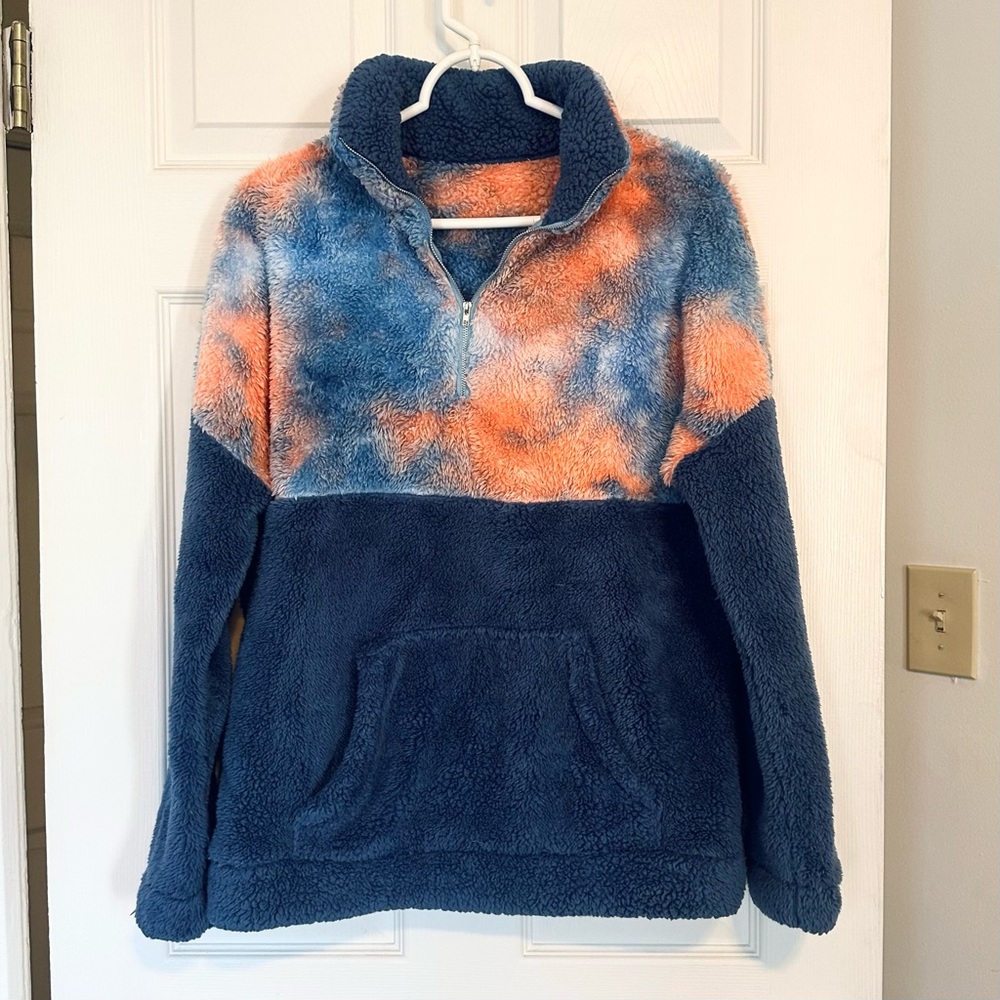 Excellent condition Soft Blue Fleece Jacket Medium - Picture 2 of 4